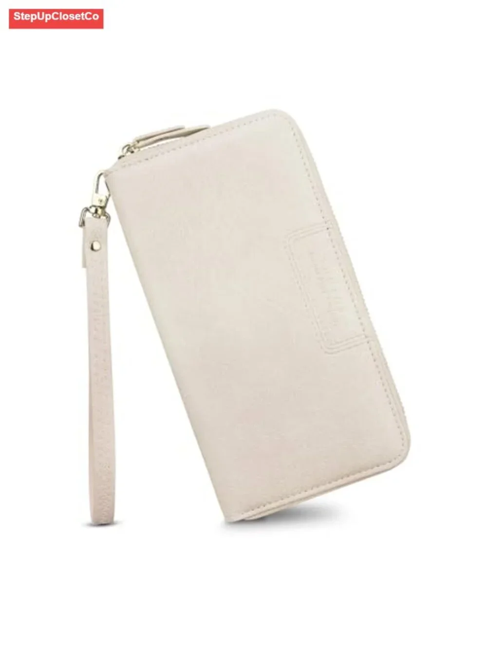 PU Vegan Leather Wristlet Wallet Zip Around Clutch Card Holder Phone Purse